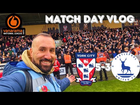 GOAL FEST AS YORK CITY STAY TOP OF THE LEAGUE!! York City 5-3 Hartlepool United