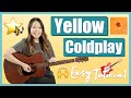 Yellow Guitar Lesson Tutorial EASY - Coldplay [Chords | Strumming | Full Cover]