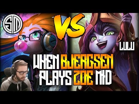 When Bjergsen Play Zoe Mid vs Lulu ft. Akaadian NA soloq Challenger gameplay