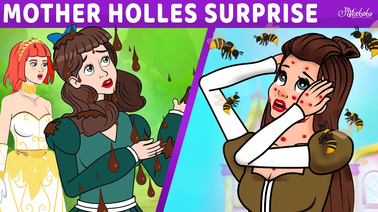 Mother Holle's Surprise + Lazy Girl + Goose Girl | Bedtime Stories for Kids in English | Fairy Tales