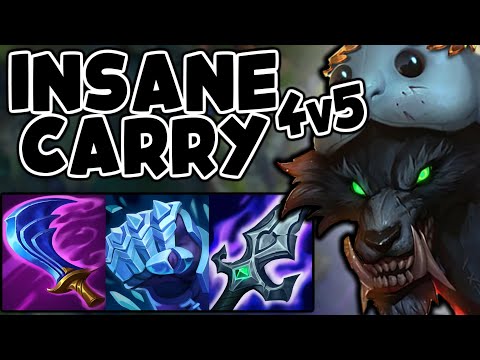 HARD CARRYING AN ACTUAL 4v5 GAME (MY JUNGLE RAN IT DOWN) - League of Legends