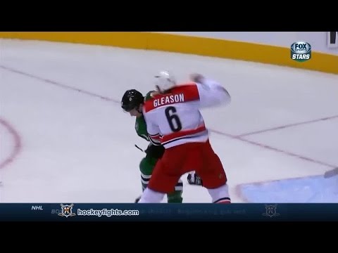 Tim Gleason vs Antoine Roussel Nov 18, 2014