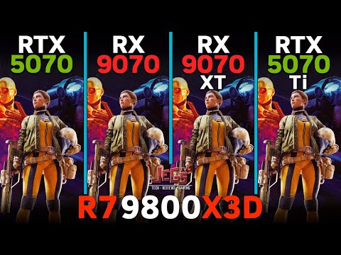RTX 5070 vs RX 9070 vs RX 9070 XT vs RTX 5070 Ti | Ryzen 7 9800X3D | Tested in 15 games