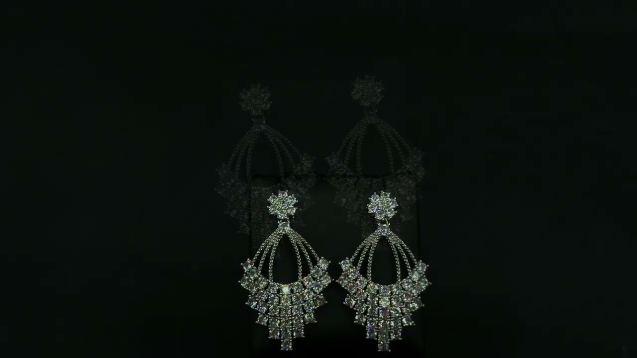 Luxurious evening earrings with a dazzling and elegant design