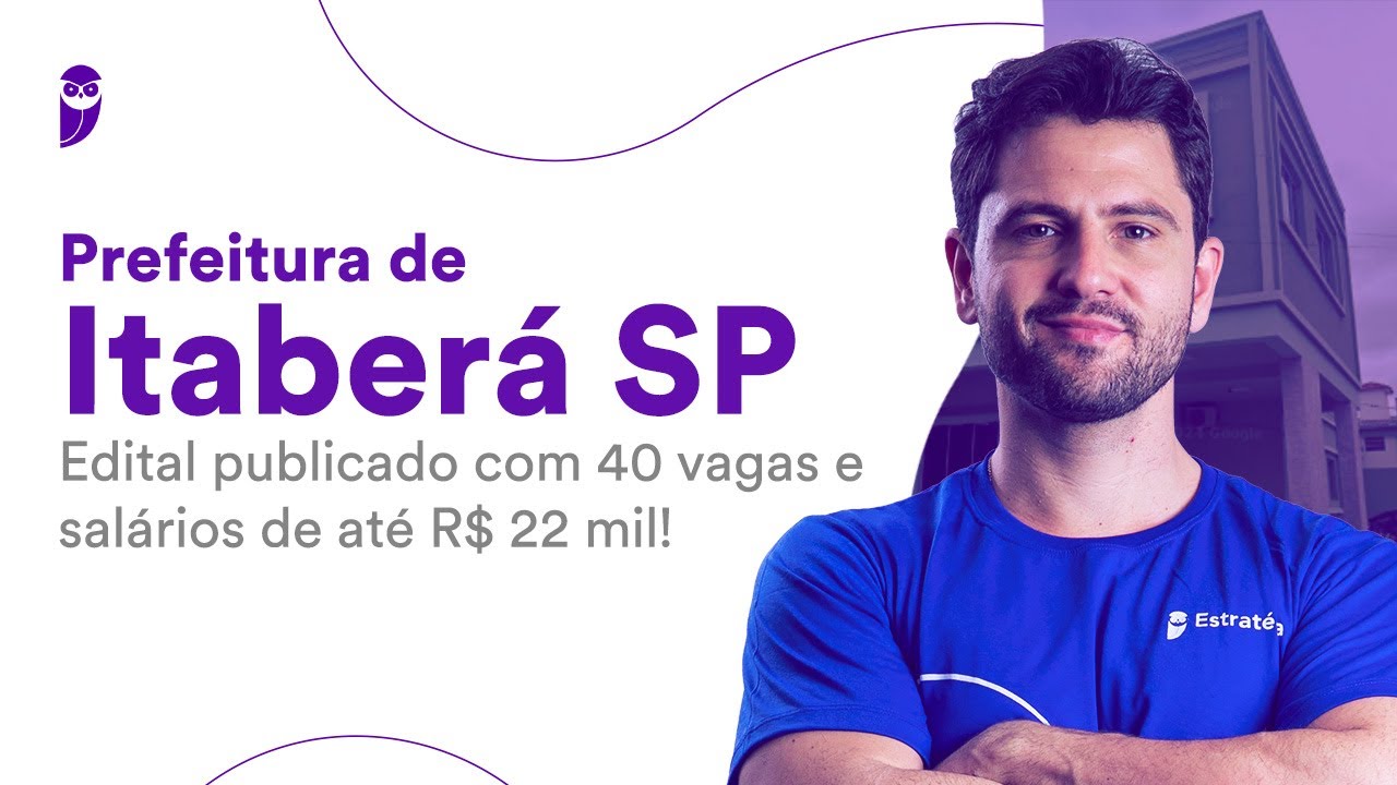 Prefeitura de Itaberá SP: edital publicado com 40 vagas e salários de até R$ 22 mil!