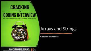 Download the video "Cracking the Coding Interview Solutions | Arrays and Strings | Check Permutations"
