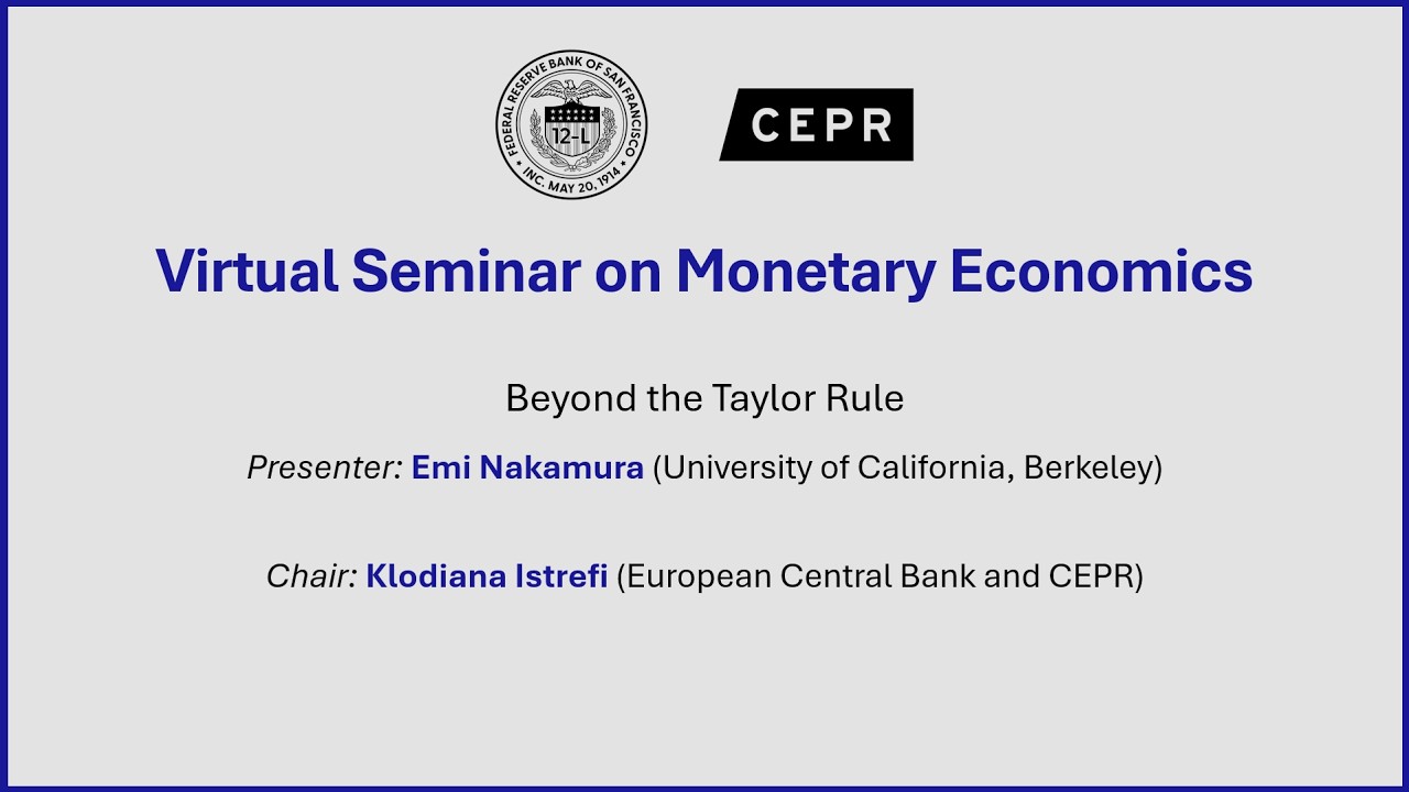 Virtual Seminar on Monetary Economics - Emi Nakamura (University of California, Berkeley)