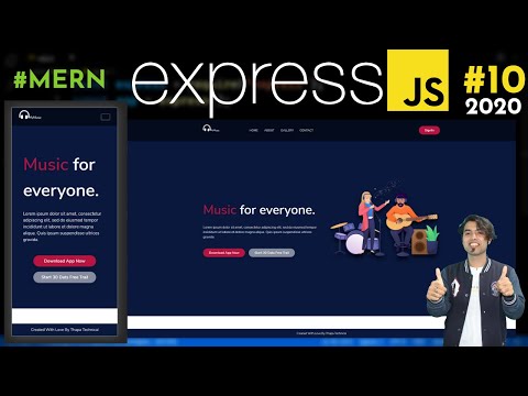  10 Adding Responsive Styles to Complete Dynamic Website using CSS in Express Website in Hindi