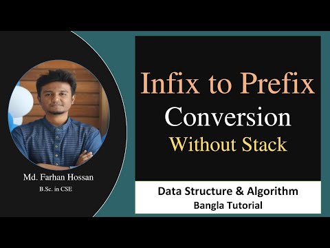 Infix To Prefix Conversion Without Stack Data Structure Algorithm Bangla Tutorial