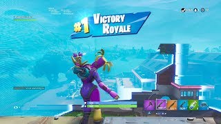 fortnite first win with luxe back bling high caliber gameplay - victory is back fortnite