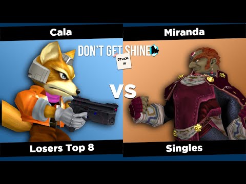 Don't Get Stuck in Shine SSBM - Singles - Losers Top 8 - Cala (Fox) vs Miranda (Ganon)