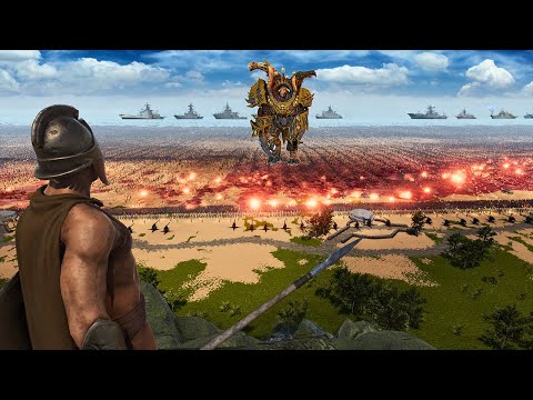 5,000,000 NEMEROTH ARMY LANDING THE SPARTAN BEACH -WARHAMMER 40K -  Ultimate Epic Battle Simulator 2