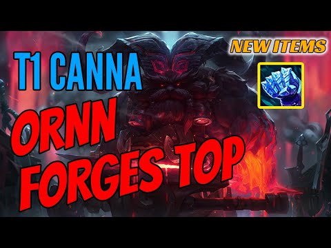 T1 Canna Plays Ornn Top vs Gnar - Challenger Gameplay - New Items Season 11 - Frostfire Gauntlet