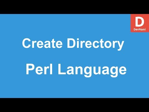 Perl Programming Create Directory