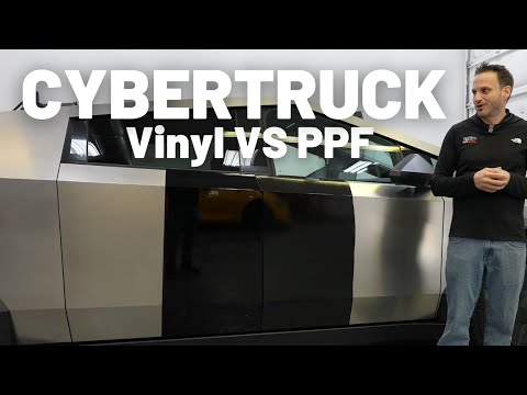 Cybertruck - Difference between Vinyl and PPF - Gloss Black