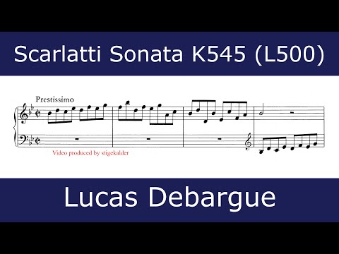 Domenico Scarlatti - Sonata in B flat major K545 (Lucas Debargue)