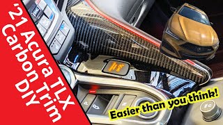 Acura TLX Type-S Interior Trim DIY: Don't pay the dealer! Carbon, Wood, or Aluminum trims