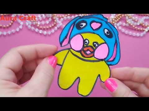 Как сделать и нарисовать уточку Лалафанфан Стич из бумаги своими руками Поделки из бумаги для детей