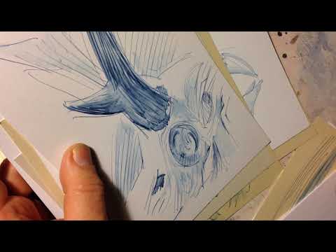 drawing with 80 year old ink OUT OF FOCUS, dammit