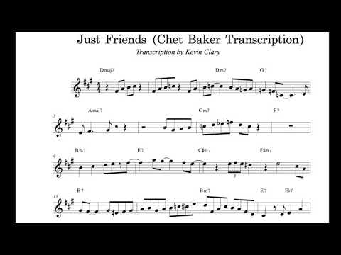 Chet Baker- "Just Friends" Solo