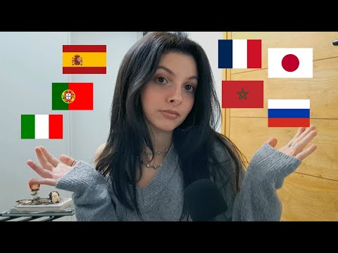 ASMR Whispering In Different Languages ( French, Arabic, Spanish, Portuguese, Japanese...)