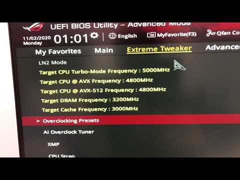 10980XE BIOS Setting for 5GHz