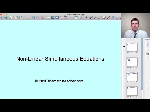 Non-Linear Simultaneous Equations