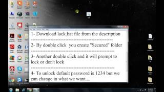 Easily  lock and unlock a folder using Command prompt