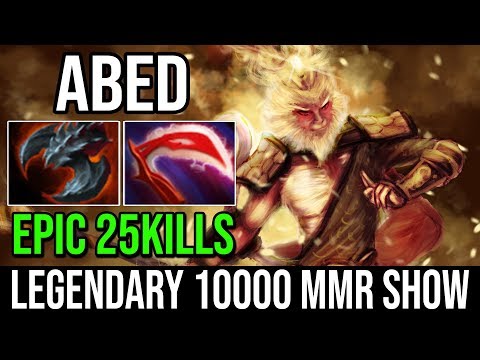 Abed [Monkey King] EPIC 10000 MMR Courier Bait with Satanic Build Ez 25Kills Amazing | Dota 2 7.21c
