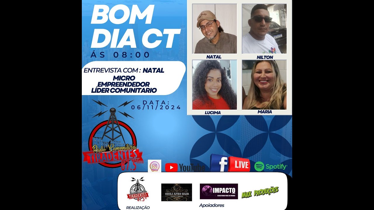 BOM DIA CT. : NATAL FALANDO SOBRE A IMPORTÂNCIA DOS CUIDADOS COM A COMUNIDADE DESDE A INFÂNCIA.
