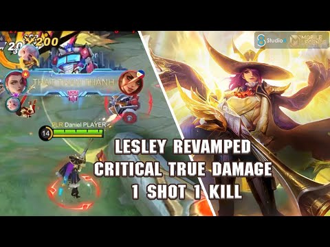 Mobile Legends Adjustments Revamped LESLEY attack Critical TRUE DAMAGE #shortvideo
