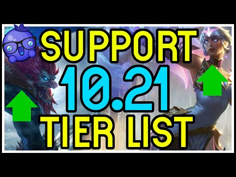 PATCH 10.21 SUPPORT TIER LIST - THE BEST SUPPORT CHAMPIONS IN LEAGUE OF LEGENDS