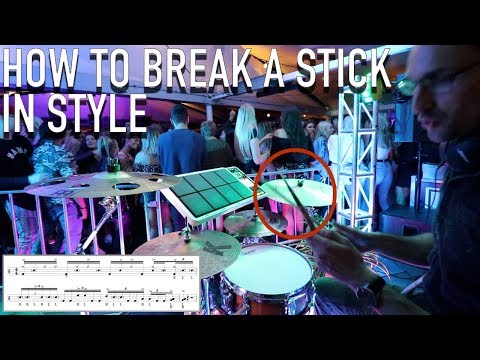 HOW TO BREAK A STICK IN STYLE (with transcription) - Nick Bukey Drum Cam