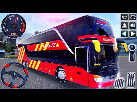 Bus Simulator : Ultimate #9 - Red Coach Bus Let's go to Dallas - Android GamePlay