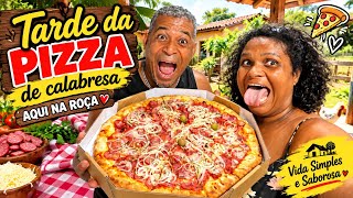 PIZZA DE CALABRESA NA ROÇA! UMA TARDE DE MUITO SABOR| QUEM RESISTE A Uma pizza 🍕 Dessa😋😋