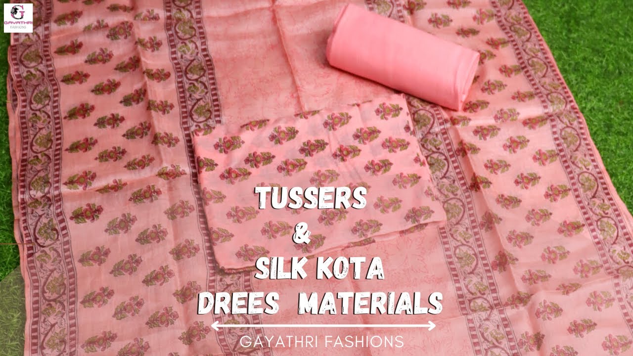 <p style="color: red">Video : </p>Pure tussers| Silk kotas| Cottons Dress materials 2022-05-17