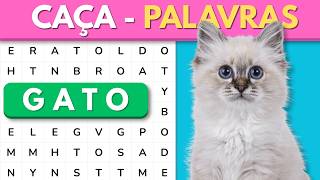 Nomes dos animais para crianças | Caça-palavras divertido | Quiz educativo | Vídeo Educativo