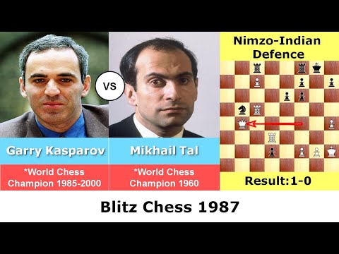 Garry Kasparov vs Mikhail Tal | Blitz Chess, Brussels 1987 | Nimzo-Indian Defence