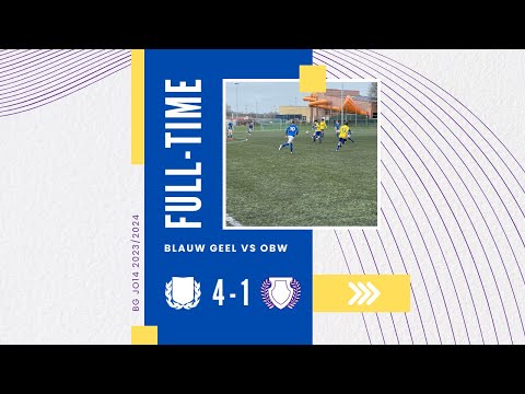 Full Match Blauw Geel ‘55 JO14 vs OBW JO14 (4 - 1 op 17 febr 24)