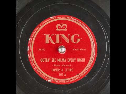 Gotta' See Mama Every Night ~ Homer and Jethro (1949)