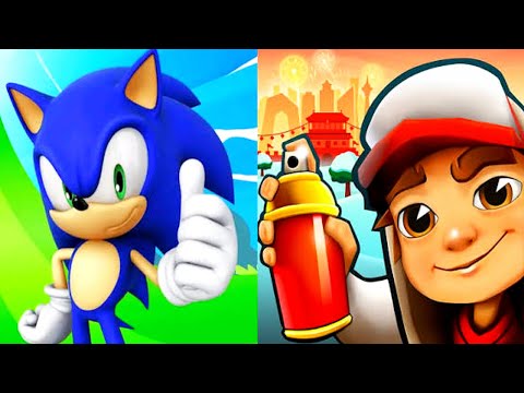 Sonic dash vs subway surfers   Android Gameplay