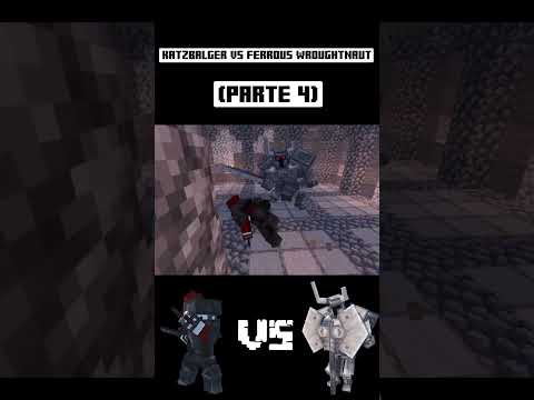 Double Katzbalger vs FerrousWroughtnaut 🔥⚡️【MOD MINECRAFT】【Epic Fight Mod】【Fantasy Mobs】#minecraft