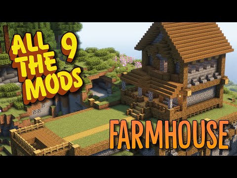 Minecraft All The Mods 9 - #3 Building an EASY Farmhouse!
