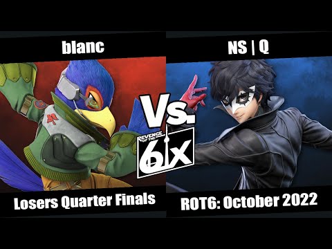 ROT6 September Losers Quarter Finals - blanc (Falco) vs NS | Q (Joker) SSBU Singles