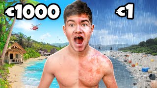 €1 vs €1000 Eiland Survival! €1 vs €1000 Eiland Survival!