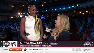 🚨 AALIYAH EDWARDS #6 PICK AT 2024 WNBA DRAFT BY WASHINGTON MYSTICS + Interview | UConn Huskies