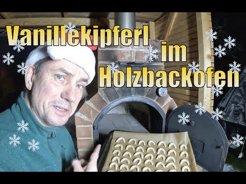 Vanillekipferl im Holzbackofen