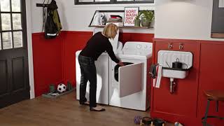 Hotpoint 6.2 cu. ft. Capacity aluminized alloy Electric Dryer White HTX24EASKWS Picture
