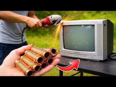 Don't throw away your old TV! Try to insert copper pipe into old TVs and It will SHOCK you