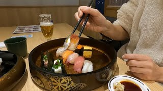 【福岡グルメ】福岡天神　NO.１コスパの寿司ランチ（字幕あり）